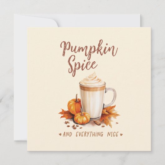 Kürbisgewürz - Latte & Herbstblätter (Vorderseite)