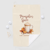 Kürbisgewürz - Latte & Herbstblätter Golfhandtuch (Insitu)