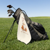 Kürbisgewürz - Latte & Herbstblätter Golfhandtuch (Gras)