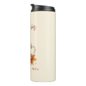 Kürbisgewürz - Latte & Herbstblätter Thermosbecher (Nach rechts gedreht)