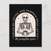 Kürbisgewürz Latzenkaffee-Zitate Postkarte (Vorderseite)