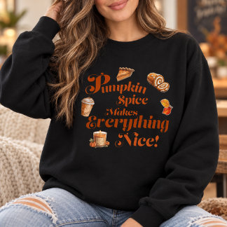 Kürbisgewürz Macht Alles Schöne Festlich Sweatshirt