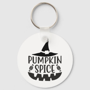 Kürbisgewürz mit einer Jack-O-Lantern-Hexe Schlüsselanhänger