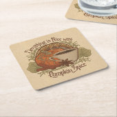 Kürbisgewürz-Party Rechteckiger Pappuntersetzer (angewinkelt)