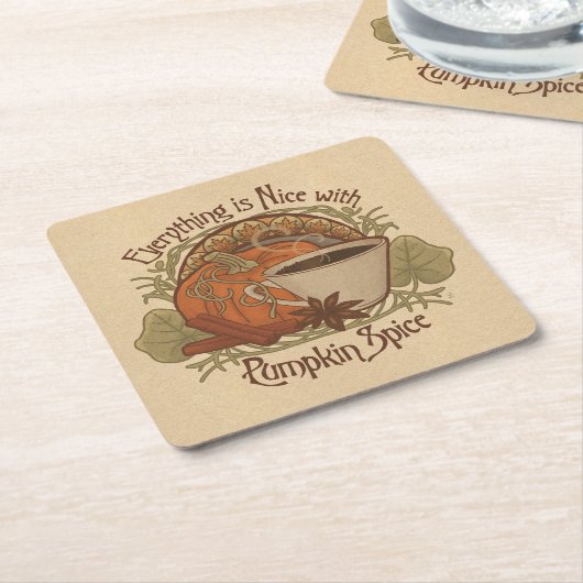 Kürbisgewürz-Party Rechteckiger Pappuntersetzer (angewinkelt)