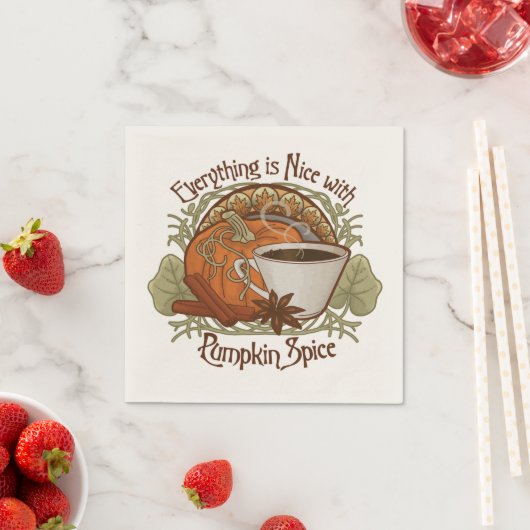 Kürbisgewürz-Party Serviette (Beispiel)