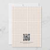 Kürbisgewürz-QR-Code-Herbst-Brautparty Einladung (Rückseite)