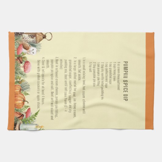 Kürbisgewürz-Rezept Geschirrtuch (Horizontal)