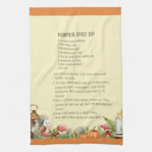 Kürbisgewürz-Rezept Geschirrtuch (Vertikal)