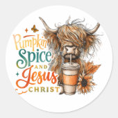 Kürbisgewürz... Runder Aufkleber (Vorderseite)