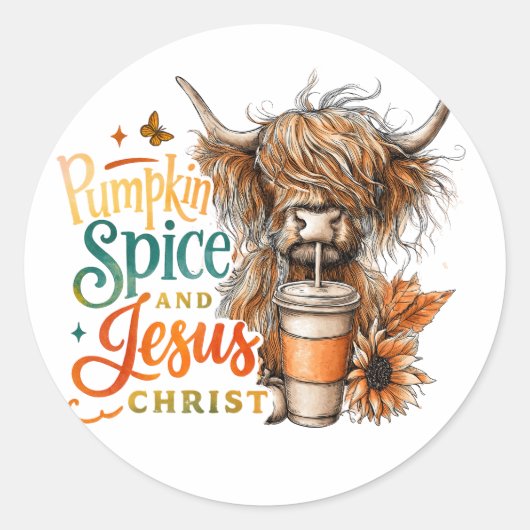 Kürbisgewürz... Runder Aufkleber (Vorderseite)