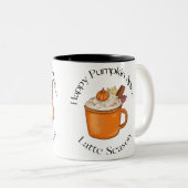 Kürbisgewürz Spätsaison Herbstliebhaber Zweifarbige Tasse (VorderseiteRechts)