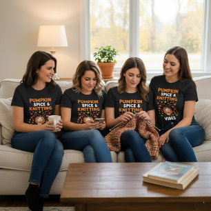 Kürbisgewürz & Strick-Vibes Herbst  T-Shirt