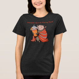 Kürbisgewürz & Totstellen Lustiger Opossum Herbst  Tri-Blend Shirt