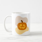 Kürbisgewürz und Abstrakte Blob-Formen Halloween Kaffeetasse (Links)