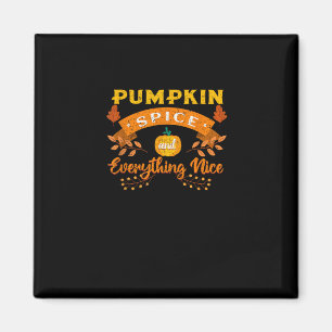 Kürbisgewürz und alles Gute Fall Kaffee Latte Magnet