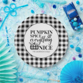 Kürbisgewürz und alles Gute fallen Pappteller (Party)