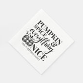 Kürbisgewürz und alles Gute fallen Serviette (Ecke)