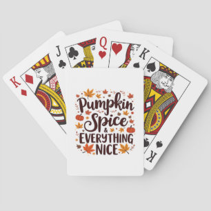 Kürbisgewürz und alles Gute Faulenzer Halloween Spielkarten