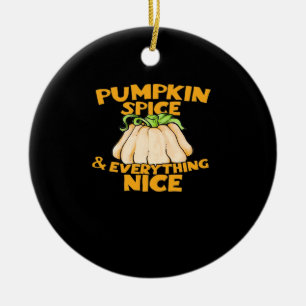 Kürbisgewürz und alles Gute Slogan Halloween Keramik Ornament