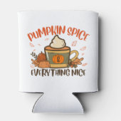Kürbisgewürz und alles Nizza Fall Halloween Dosenkühler (Rückseite)