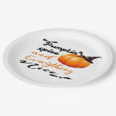 Kürbisgewürz und alles Nizza Fall Halloween G Pappteller (Schrägansicht)