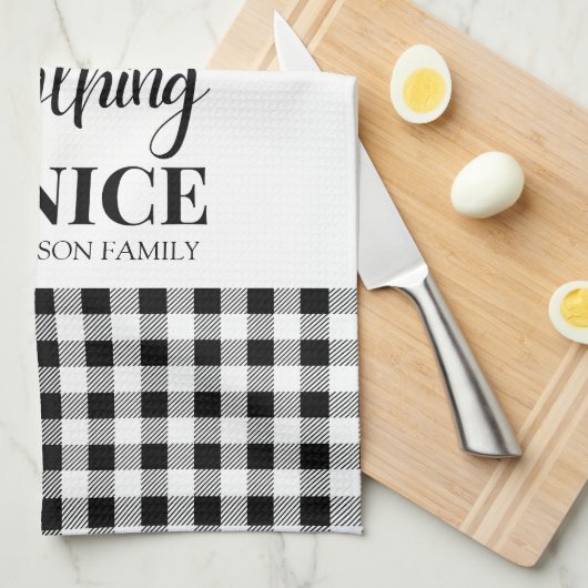 Kürbisgewürz und alles Nizza Fall T - Shirt Geschirrtuch (Viertel Falte)