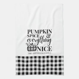 Kürbisgewürz und alles Nizza Fall T - Shirt Geschirrtuch