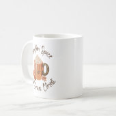 Kürbisgewürz und Jesus Christus Christlicher Herbs Kaffeetasse (Vorderseite Links)