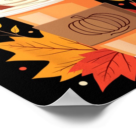 Kürbisgewürz und Jesus Christus Christlicher Thank Poster (Ecke)