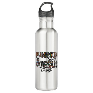 Kürbisgewürz und Jesus Christus Edelstahlflasche