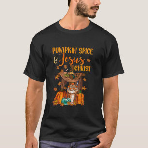 Kürbisgewürz und Jesus Christus Herbstsaison T-Shirt