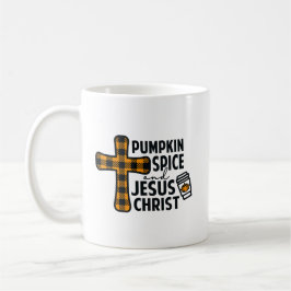 Kürbisgewürz und Jesus Christus Kaffeetasse