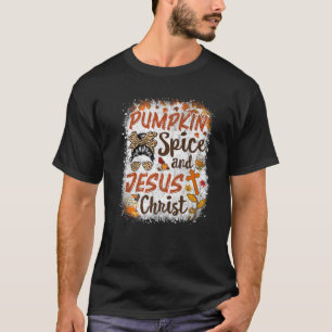 Kürbisgewürz und Jesus Christus Niedlicher Fall Ka T-Shirt