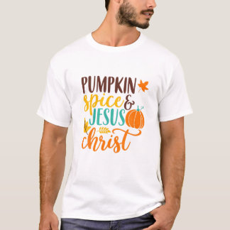 Kürbisgewürz und Jesus Christus Niedlicher Fall Ka T-Shirt