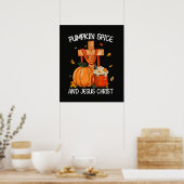 Kürbisgewürz und Jesus Christus Poster (Küche)