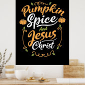 Kürbisgewürz und Jesus Poster (Küche)