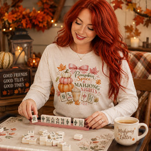 Kürbisgewürz und Mahjong-Nächte Tri-Blend Shirt