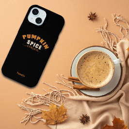 Kürbisgewürz-Vibes Personalisierter Name Handyhüll iPhone 15 Hülle