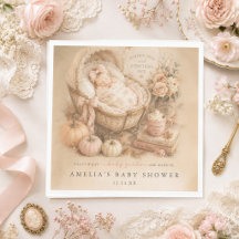 Kürbisgewürz Vintage Herbst Baby Mädchen Shower