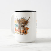 Kürbisgewürz... Zweifarbige Tasse (Vorderseite Links)