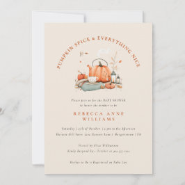 Kürbisgewürze & Alles Nizza - Fall Baby Dusche Einladung