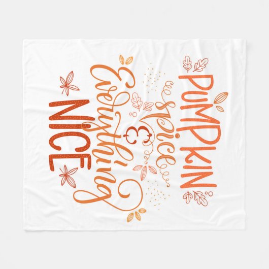 Kürbisgewürze & Alles Nizza Fleecedecke (Vorderseite (Horizontal))