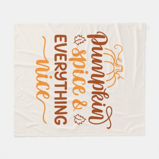 Kürbisgewürze & Alles Nizza Fleecedecke (Vorderseite (Horizontal))