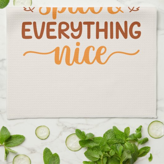 Kürbisgewürze & Alles Nizza Geschirrtuch (Gefaltet)