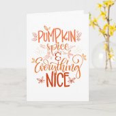 Kürbisgewürze & Alles Nizza Karte (Gelbe Blume)