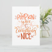 Kürbisgewürze & Alles Nizza Karte (Stehend Vorderseite)