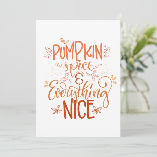 Kürbisgewürze & Alles Nizza Karte (Stehend Vorderseite)