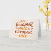 Kürbisgewürze & Alles Nizza Karte (Gelbe Blume)