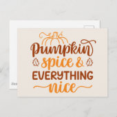 Kürbisgewürze & Alles Nizza Postkarte (Vorne/Hinten)